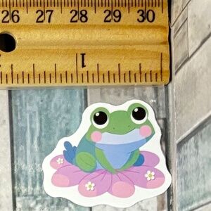 🌀10/$10🌀 Cartoon Kawaii Frog Reusable Waterproof Vinyl Sticker Decal